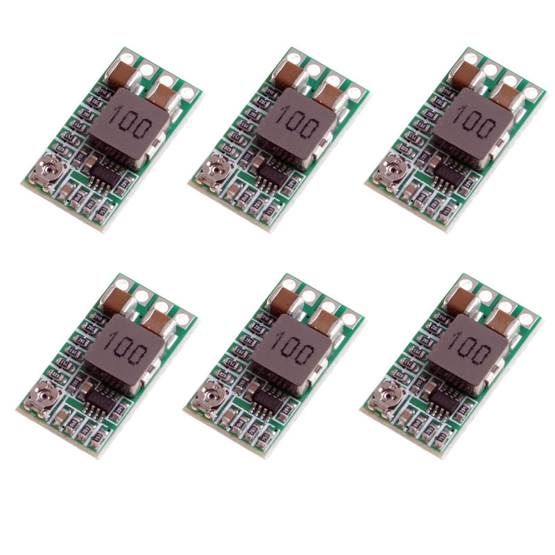 DC-DC Step Down Buck Converter 4.5-24V to 0.8-17V 5V 3A LAOMAO Mini Adjustable Voltage Converter 3.3V 5V 9V 12V Power Supply Power Module (6Pack)