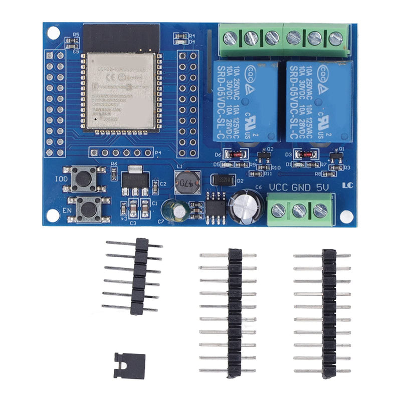 Dual relay module ESP32 development board ESP32-WROOM secondary development DC5-60V power supply