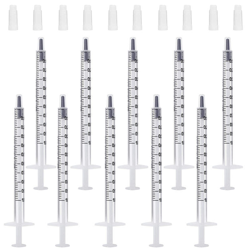 Pack of 10 1ml Syringe with Luer Plastic Syringe Without Needle for Refilling and Measuring Oil Glue Applicator of Liquids Feeding Pets Scientific Laboratories 10