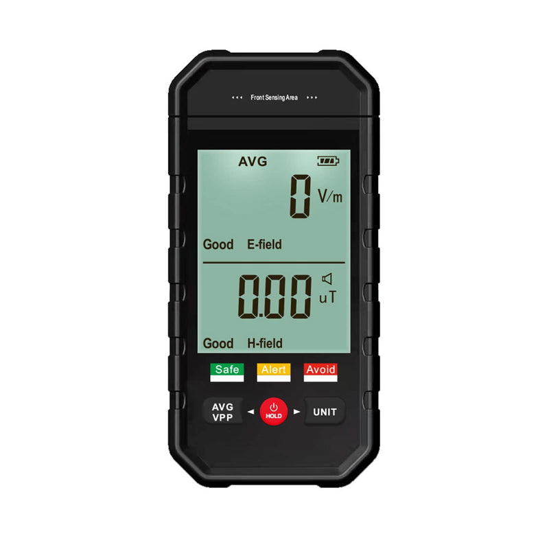 EMF Meter, Electromagnetic Field Radiation Detector with Backlit Digital LCD Display, Automatic Alarm, Portable EMF Tester for Home Office EMF Inspections