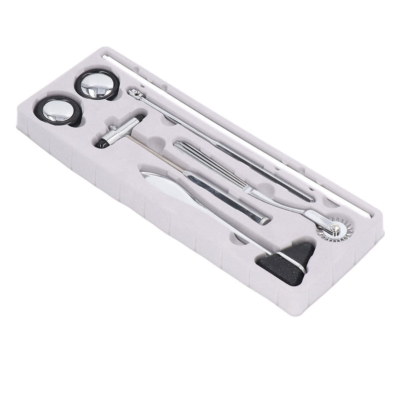 Neurological Reflex Hammer 5-Piece Neurological Hammer Set Made of Stainless Steel, Multifunctional Portable Reflex Hammer for Examining the Nervous System