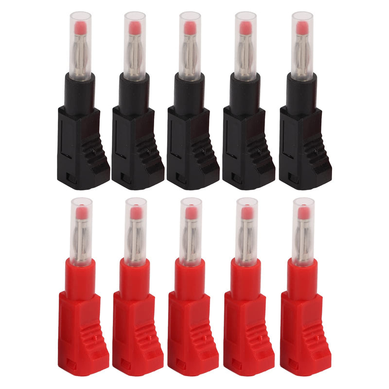 Retractable Banana Plug, 10pcs 4mm Banana Plug Connectors with Retractable Jacket for Industrial Safety Equipment