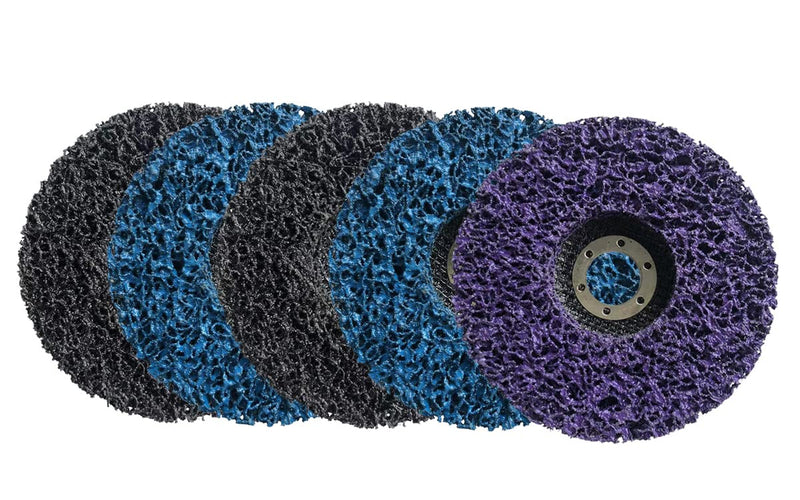 Cleaning disc set, CSD grinding disc, Ø 115 mm, 5 pieces - MIX, cleaning disc, coarse cleaning disc, for rust removal, weld seams, remove paint, rust and oxidation