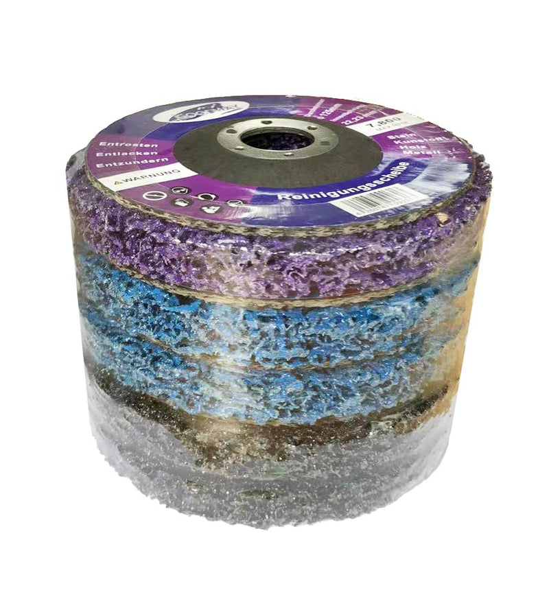 GOODWAY Cleaning Discs Set │ 5 Pieces Mix │ CSD Sanding Discs Diameter 125 mm │ Coarse Cleaning Discs for Rust Removal, Welds & Surface Cleaning │ Removes Paint, Paint, Oxidation & Rust