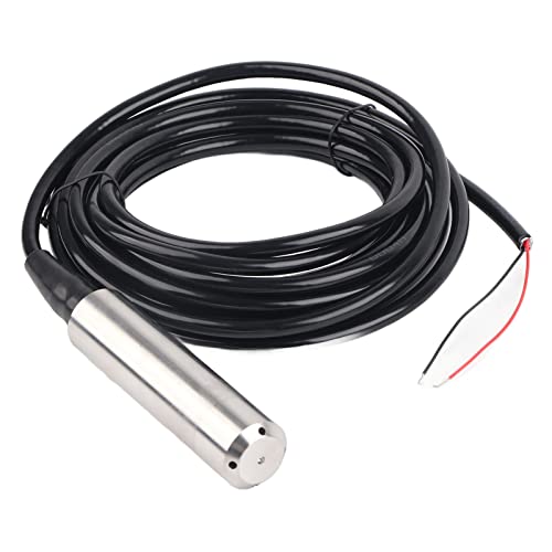 Eujgoov TL231 Ultrasonic Water Level Sensor Stainless Steel Input Level Sensor for Tank, 0-5M Range Depth DC 24V 4-20MA
