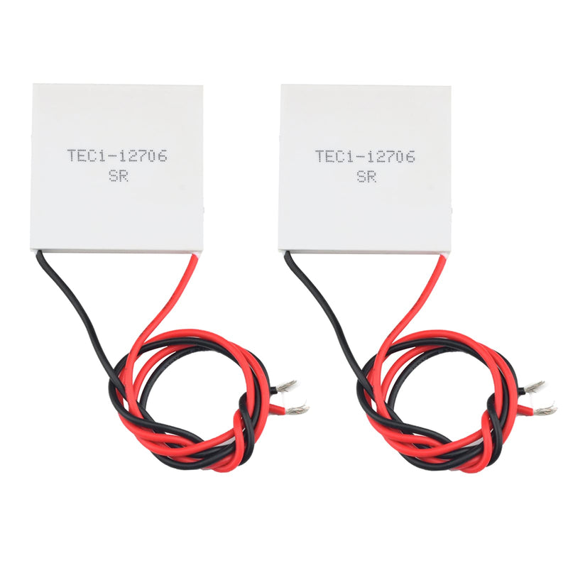 Diymore 2PCS Peltier Module TEC1-12706 Heat Sink Thermoelectric Cooler Peltier Element 12V 6A 60W for Cooling Heating 2 Pieces Peltier Cooling Module