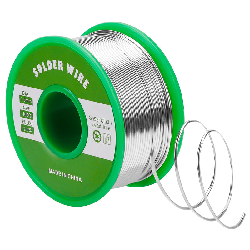 Makerfire solder 1mm, soldering wire electronics, soldering tin wire solder for electric soldering and DIY (100g/1mm) 1mm-100g