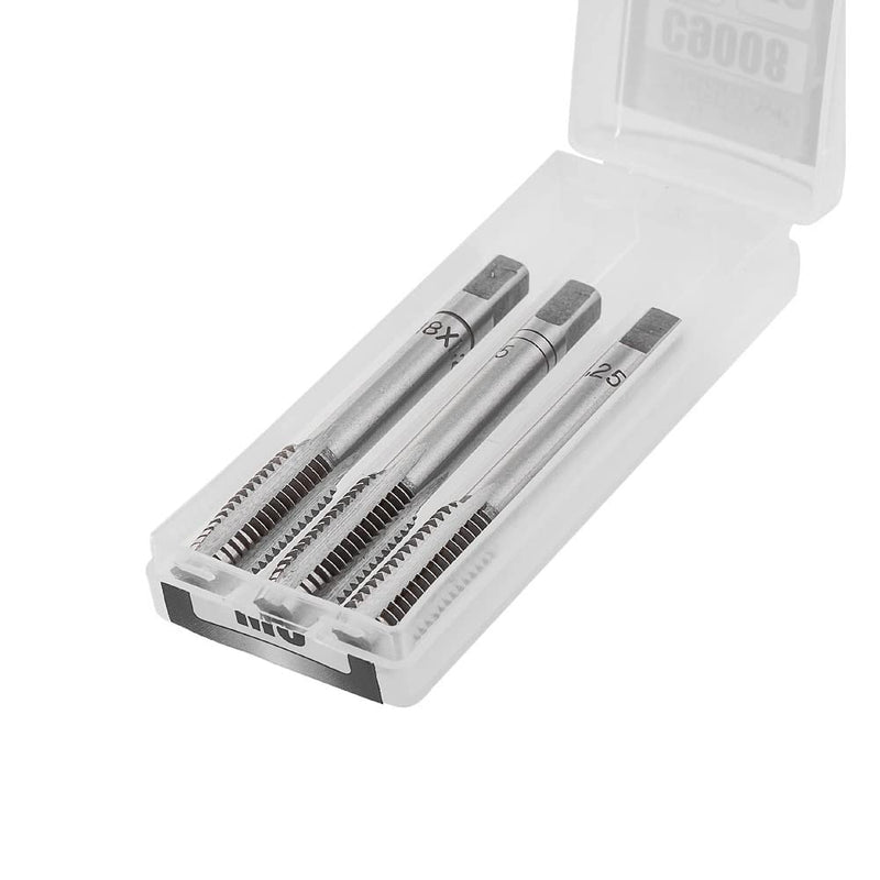RICHMANN tap set M6 x 1.0 / HSS-G (TOP), Si-Cr, 3-piece. - Pre-cutter, center tap, finish tap - Hand tap set - DIN 352, thread cutter/fine thread/finish tap