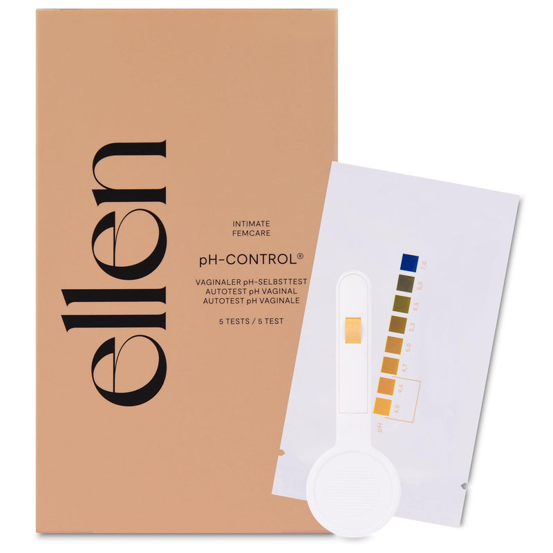 ellen® pH Control - CE Marked Vaginal pH Test for Infection Detection - pH Test Strips Sheath Self Test with Applicator - Easy & Painless - Pack of 5