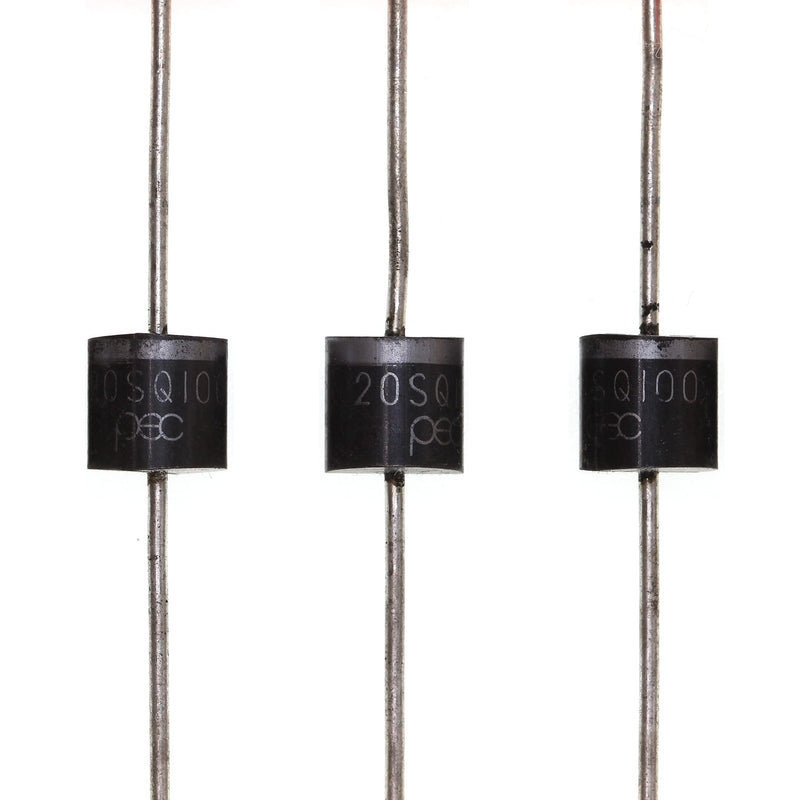 HUABAN Pack of 20 20SQ100 Schottky Barrier Rectifier Diodes 20A 100V R-6 Axial 20 Amp 100 Volt 20SQ100 (20A 100V)