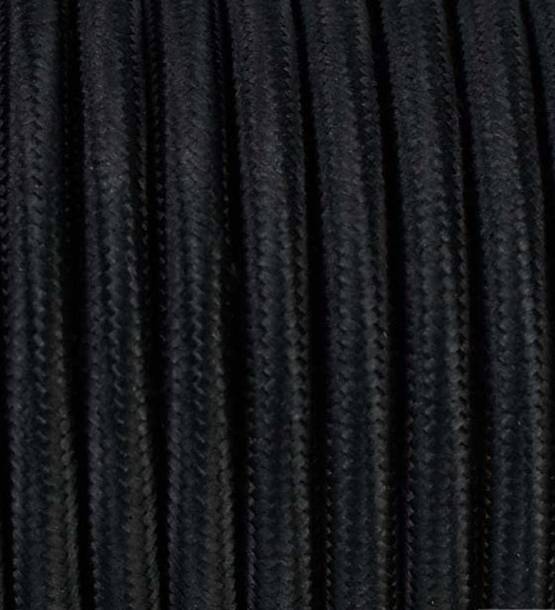 5 meters 2-core textile cable fabric cable pendant cable lamp cable textile cable 2x0.75 2G0.75 black 5 meters - round - [2x0.75]