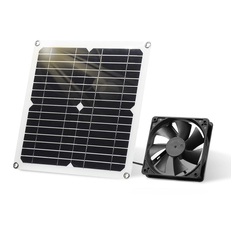 SUNYIMA Solar Panel Fan Kit, 12W Weatherproof with DC Fan for Small Chicken Coops, Greenhouses, Sheds, Pet Houses, Window Exhaust