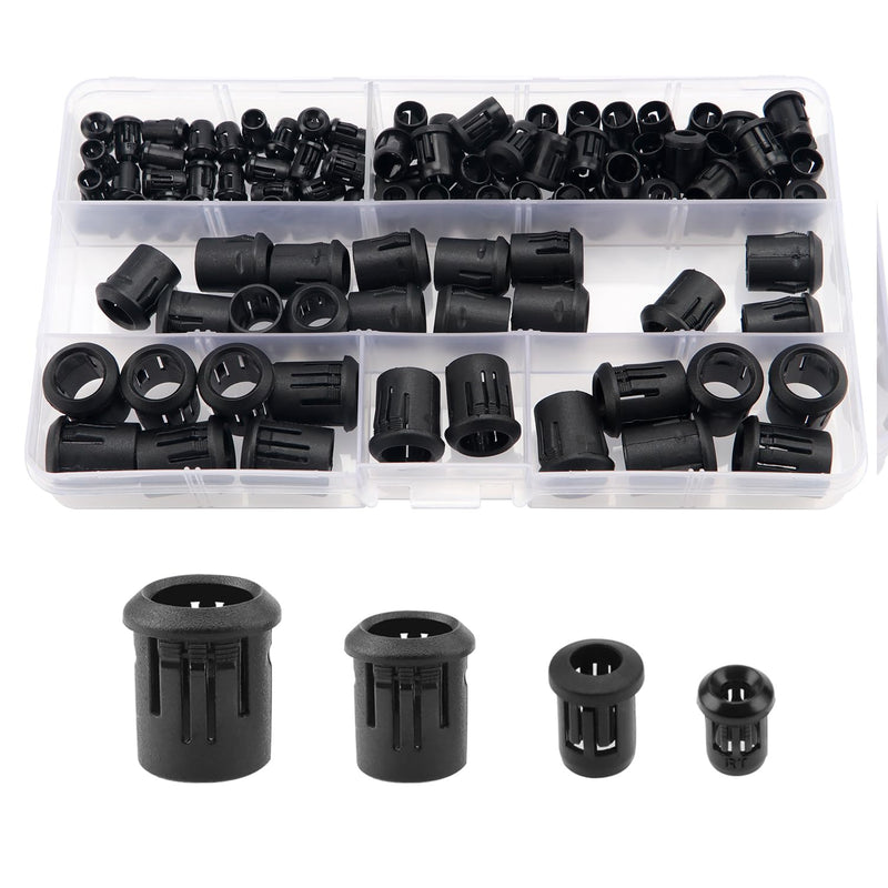 YIXISI 100 pieces 3/5/8/10 mm LED plastic clip holder, plastic diode holder, plastic diode holder clip, black 3/5/8/10 mm - 100 pieces