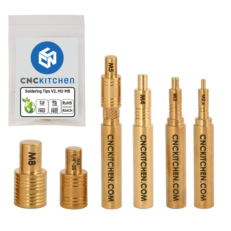 CNC KITCHEN Original melting aids for e.g. Hakko FX-888 and others (standard 900M or T18), M2-M8, lead and cadmium FREE 900M, T18