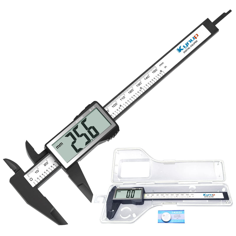 Kynup Digital Caliper with Large LCD Screen, Digital Caliper, Millimeter/Inch Conversion, Lightweight Measuring Tools Caliper, Carbon Fiber, 150mm Caliper with Large LCD Screen