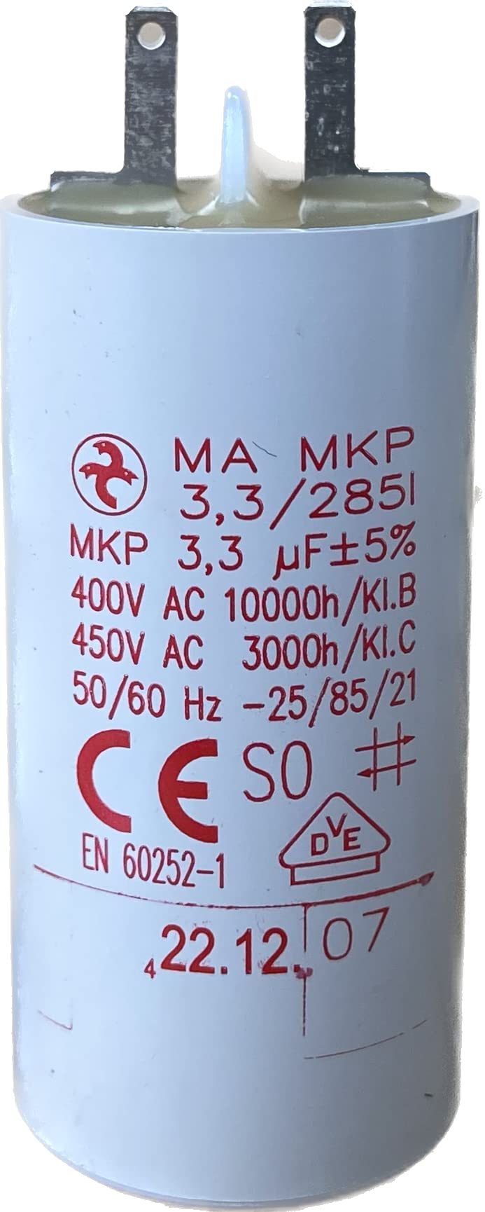 Capacitor 3.3µF for roller shutters or blinds