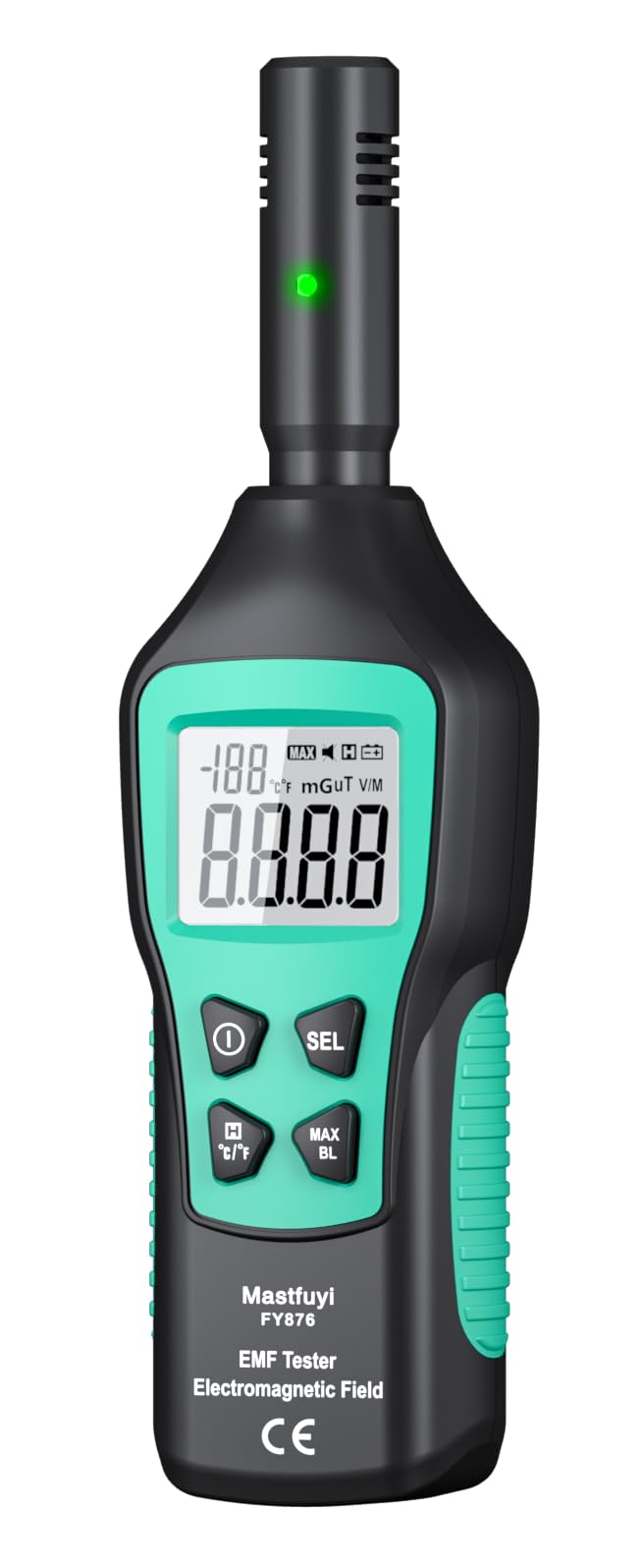 EMF Meters, Electromagnetic Radiation Detector, Digital LCD EMF Detector, EMF Tester for Ghost Hunting, Home, Office, Outdoor, Indicator Lights, Audible Alarm FY876