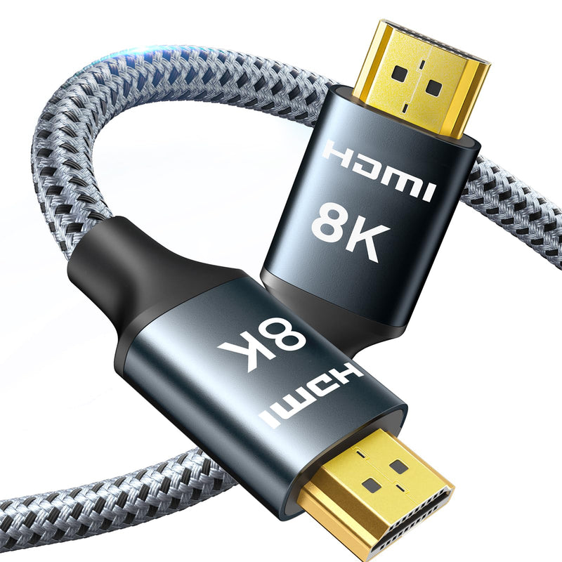 ARISKEEN 8K HDMI 2.1 Cable 10M, Ultra HD 48Gbps High Speed Nylon Braided HDMI Cable, Supports 8K@60HZ, 4K@120Hz, eARC HDR10, Compatible with TV Xbox One PS4 PS5 Switch Monitor DVD Laptop 1 piece