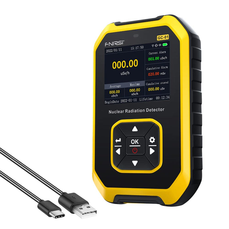 Geiger counter dosimeter radiation detector for measuring radioactivity, radiation detection device X γ β-rays real-time monitoring device LCD display with