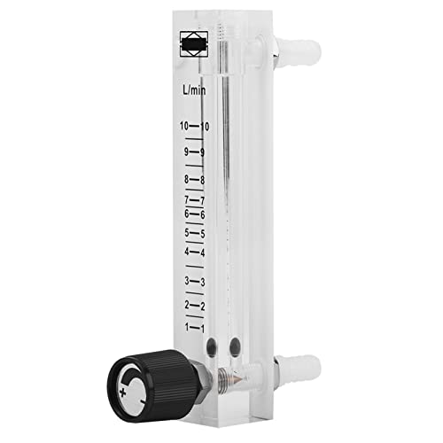 Gas Flow Meter, Flow Meter 1-10 LPM Flow Meter Rotameter Air Oxygen 0-15 L/min Flow Meter for Oxygen/Air/Gas Acrylic Rotometer with