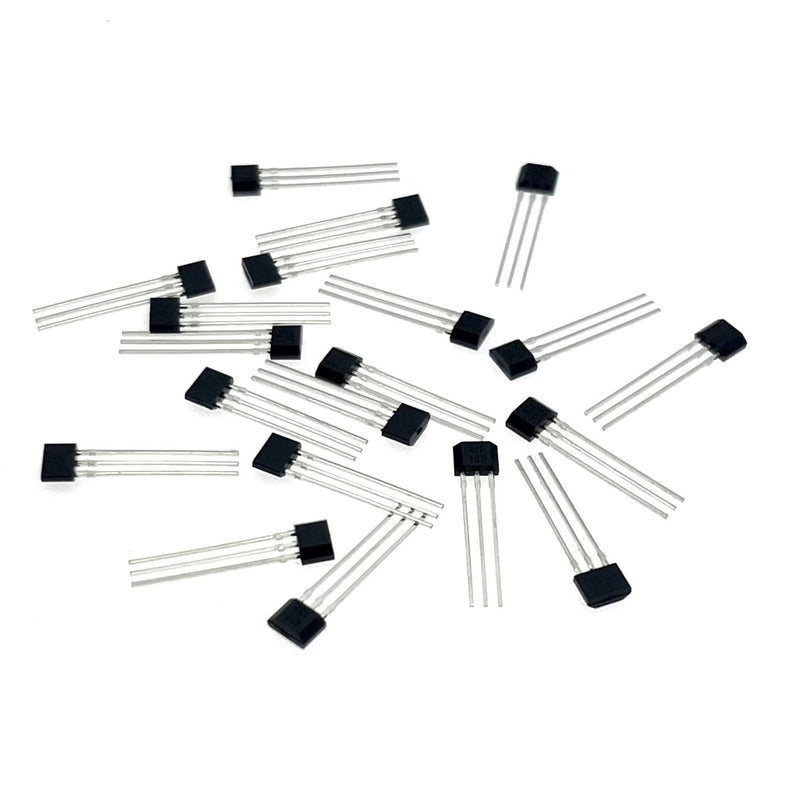 JZK TO-92S Bipolar Hall Effect Sensor 3-Pin 41F Magnetic Detector SS41F 3-Pin Hall Sensor 41F Hall Sensor Chip 3-Pin 3-Pin Pack of 20