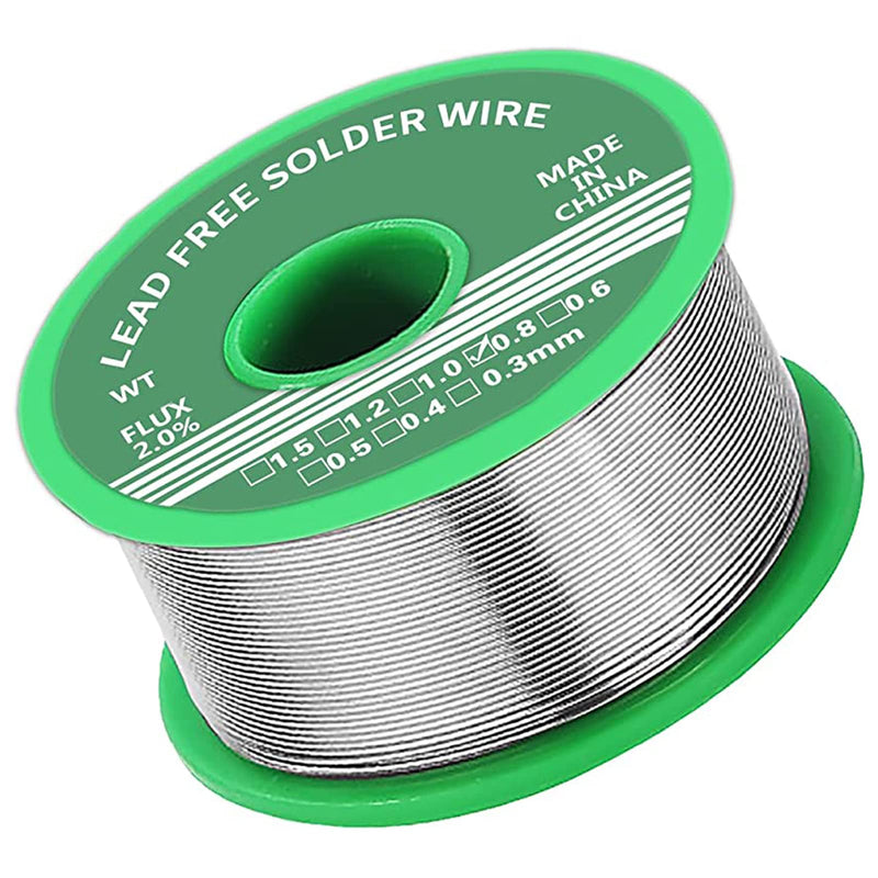 Solder 0.8mm, lead-free solder with rosin core, solder with flux 20g, solder wire, soldering wire for the repair and DIY of electronic electrical soldering components soldering wire 0.8mm/20g