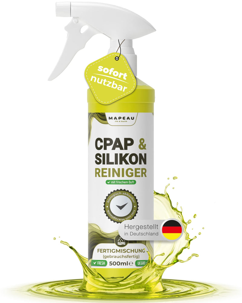 Cleaning spray for CPAP masks 500ml CPAP & silicone cleaner for hose, silicone, plastic, Mapeau silicone cleaner sprayer ready mix (500ml sprayer) 500ml sprayer