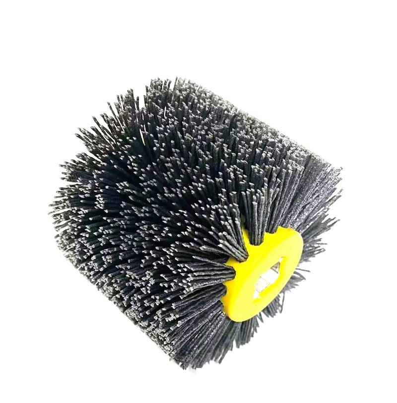 JVJ nylon brush polishing grit #80 wire drawing wheel brush polishing brush for satin finishing machine sanding brush bristle brush grit brush 80 grit