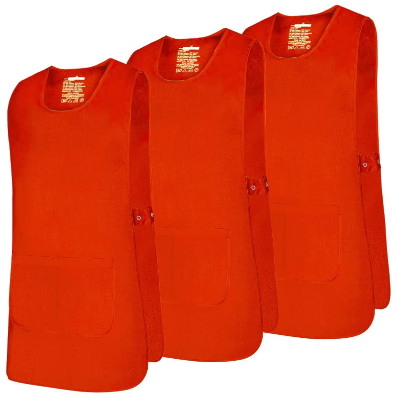 MISEMIYA - Package 3 units - APRON Cleaning WORK UNIFORM CLINIC Hospital Cleaning VET Health HOSPITALITY - Ref.868 XL Orange