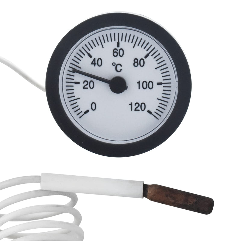 Aiyomi capillary thermometer thermometer with sensor capillary temperature measuring device measuring gas liquid and steam 0-120 ° C