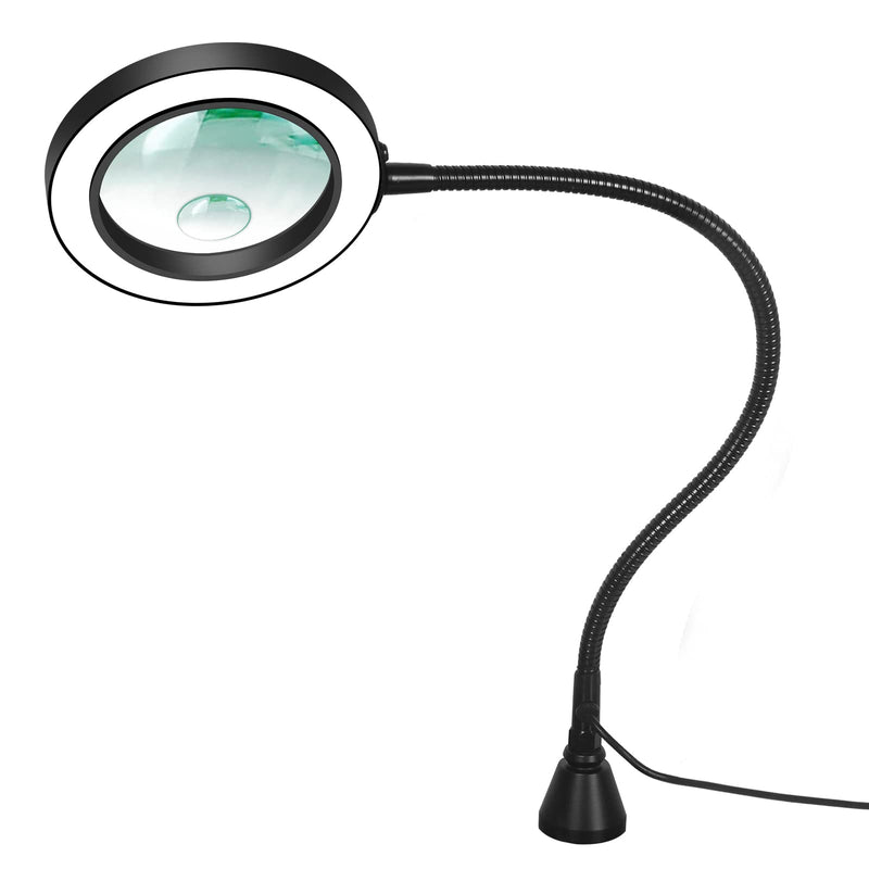Magnetic third hand with 120mm magnifying glass, 6X & 3X magnifying glass with light and magnetic base, 50 LED, 6728lux magnifying lamp for helping hands/PCB holder/soldering station 4AB-USB-ZM