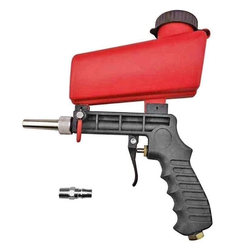 1/4" Air Sandblasting Gun, 90psi Gravity Pneumatic Sandblaster, Small Sandblasting Machine for Removing Paint, Stains, Rustproof Surfaces