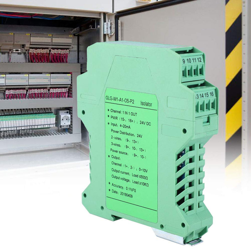4-20 MA Analog Signal Splitter 1 Input 1 Output 4-20mA to 0-10V Signal Isolator DC 24V Power Signal Isolator Transmitter 4-20 MA PLC Detection Signal Conditioner One in One 4-20mA to 0-10V