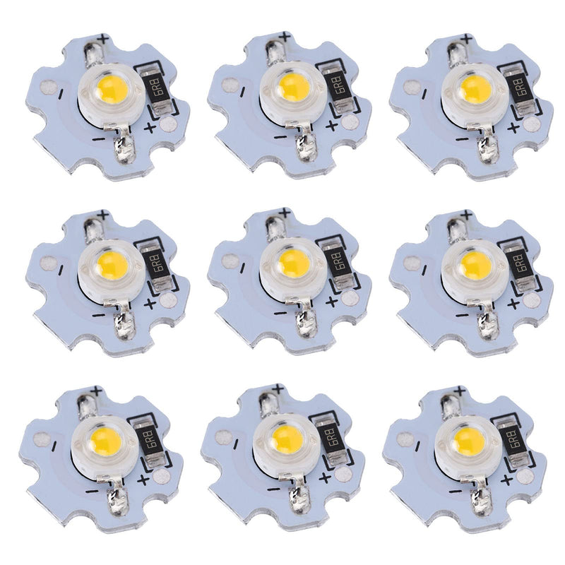 KIMISS LED Chips LED Chips Aluminum 25pcs 5V LED Chips 200Lm 1W High Power LED Lamp Beads for DIY Lighting Fixtures (Warm White) Warm White