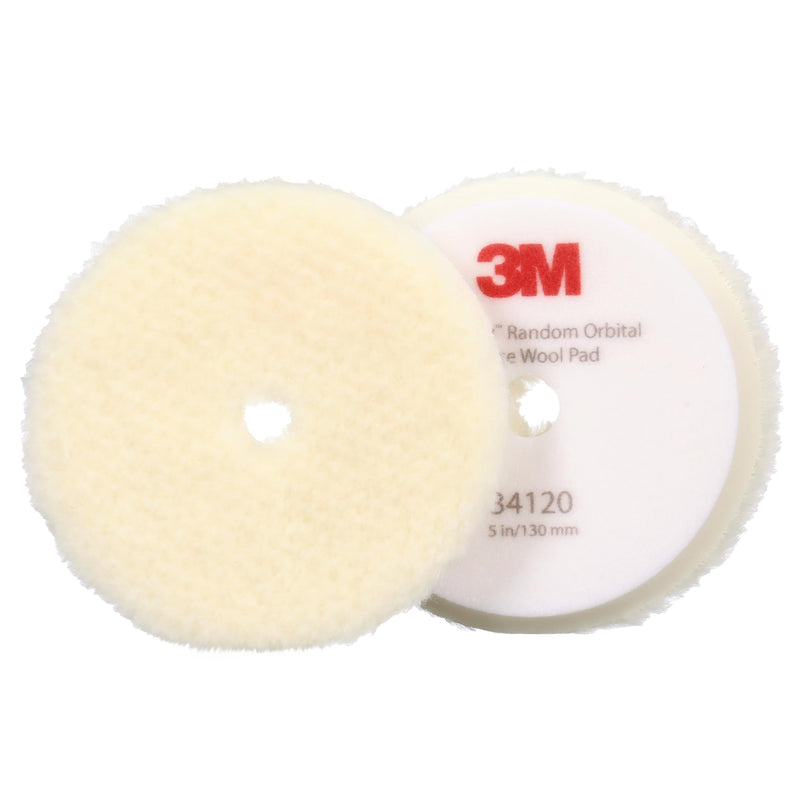 3M Perfect-It polishing pad with polishing fur for eccentric polishing machine, coarse, white, 130 mm (5 in), 34120 130.0 mm coarse wool