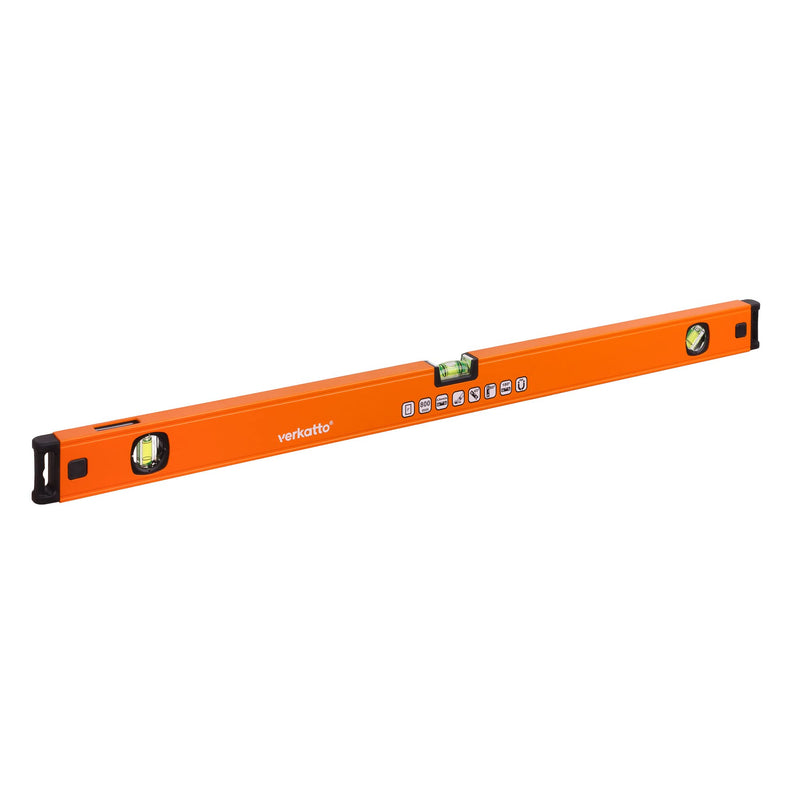 MIVOS - Aluminum spirit level 80 cm with mirror function - 3 precise levels - spirit level with increased measuring accuracy and ergonomic aluminum profile 800 mm