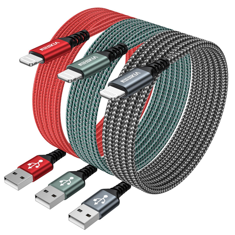 iPhone charging cable, Lightning cable [3Pack 2M] charging cable iPhone fast charging cable MFi certified USB to Lightning cable for iPhone 14 13 12 11 Pro/Pro Max/Mini, XR XS Max X, 8 7 6 6s Plus, 5s 5 Se 2M+2M+2M