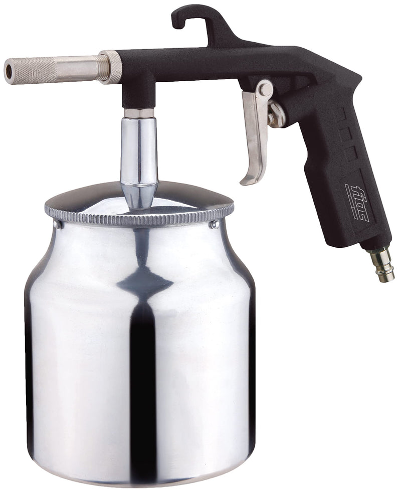 FIAC sandblasting gun for compressor with 6mm nozzle, sandblasting blower with 1L sand tank, compressor accessories, max. 8 bar pressure, black with tank