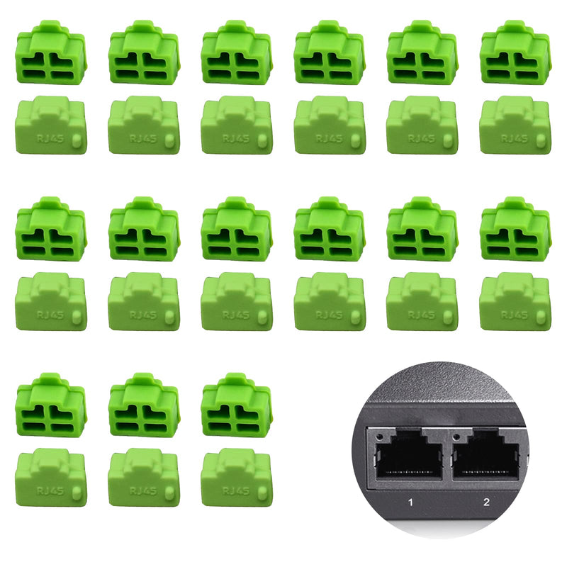 Silicone dust protection RJ45 port dust protection RJ45 a cover dust protection PC cover dust protection PC, switch, router RJ45 port plug cover, suitable for idle RJ45 port dust protection, 30 pieces