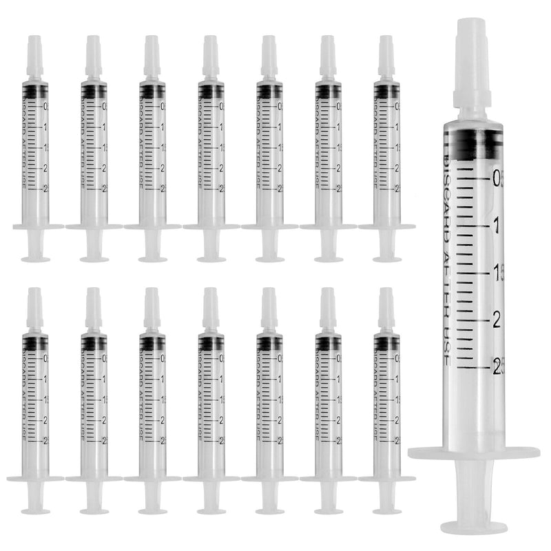 Pack of 50 syringes, 2 ml syringe, disposable syringes without needle, colostrum syringe, dosing syringe, liquid measuring syringes for scientific laboratories, watering, refilling, feeding pets
