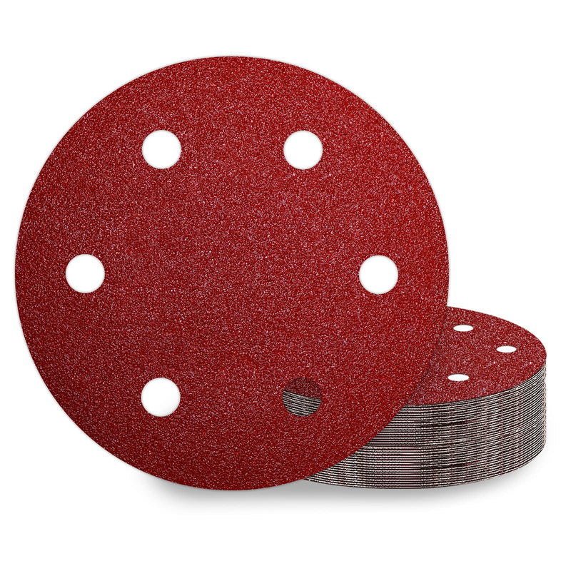 KONGMING Sandpaper 225 mm Velcro Pack of 25 6 Holes Grain P40 for Drywall Sander Sanding Giraffe Long Neck Sander 25.0