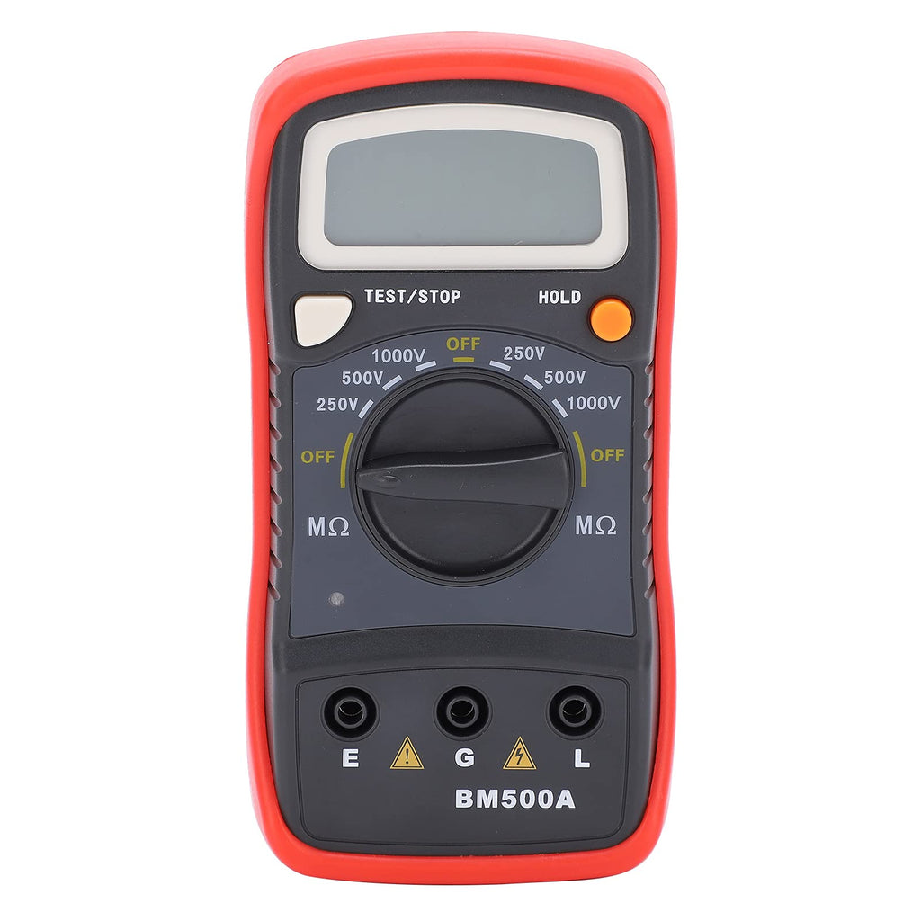 Insulation Resistance Tester, Digital Megaohmmeter for Maintenance, Testing and Inspection, 250V, 500V, 1000V