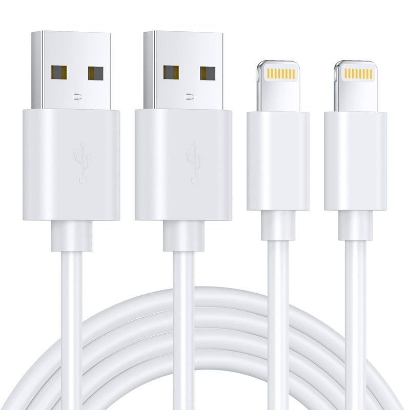 iPhone charging cable, Lightning cable [2Pack1M] iPhone original cable [MFi certified] for Apple iPhone 14 13 Pro Max Mini XS XR X 8 7 6 6s Plus 5 SE, iPad Air (White) 2Pack1M