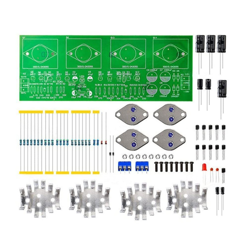 OCL amplifier boards soldering set, TJ-56-4 high performance OCL amplifier board module, 100W two-channel stereo sound electronics experiment DIY kit