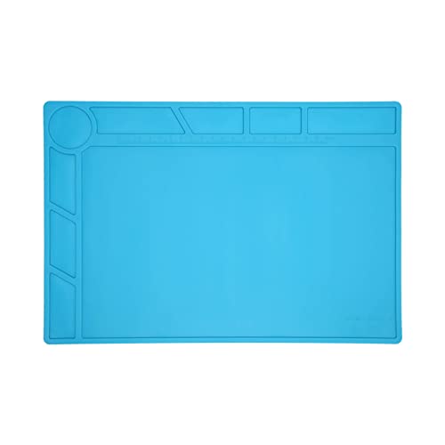Silicone Repair Mat, 23 x 34 cm Soldering Mat, Magnetic Electronics Work Mat, Soldering Pad, Heat Resistant, Antistatic Insulation, Silicone Pad, Industrial Repair Mat, PCB Board Maintenance Pad for