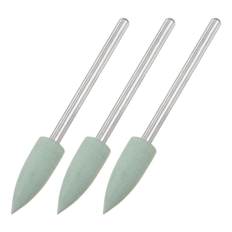 sourcing map 3 pieces 800 grain grinding stones 1/4" shank 1/9" diameter pointed grinding grinding and polishing heads for deburring buffing