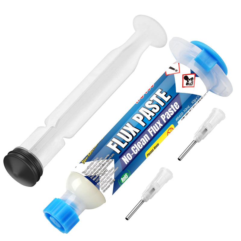 BEEYUIHF No-Clean Flux Soldering, Solder Paste Flux, SMD Electronics Soldering Flux Solder Paste, Solder Grease Flux Pastes for BGA Reflow, CPU/PCB/SMD/IC Solder (10mL Syringes) #8403