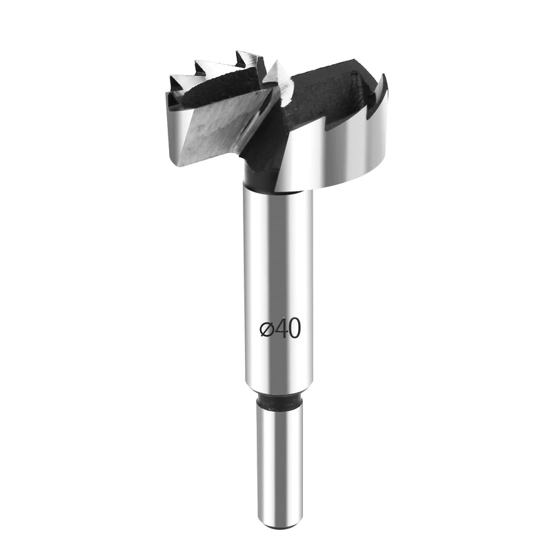 HPHOPE Professional Forstner drill 40mm for wood, Forstner bits Ø 40mm, length 90mm, drill attachments with round shank