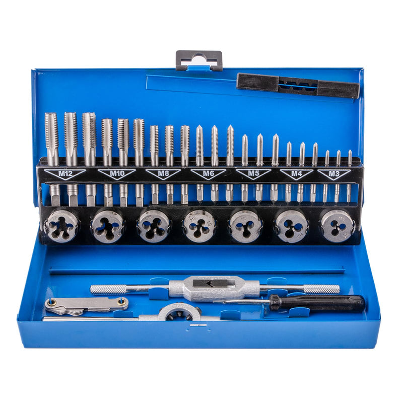 Gunpla thread cutter set professional 32 pieces. Metric M3-M12 Thread Cutter Drill Tool Set for Fine Thread Blue
