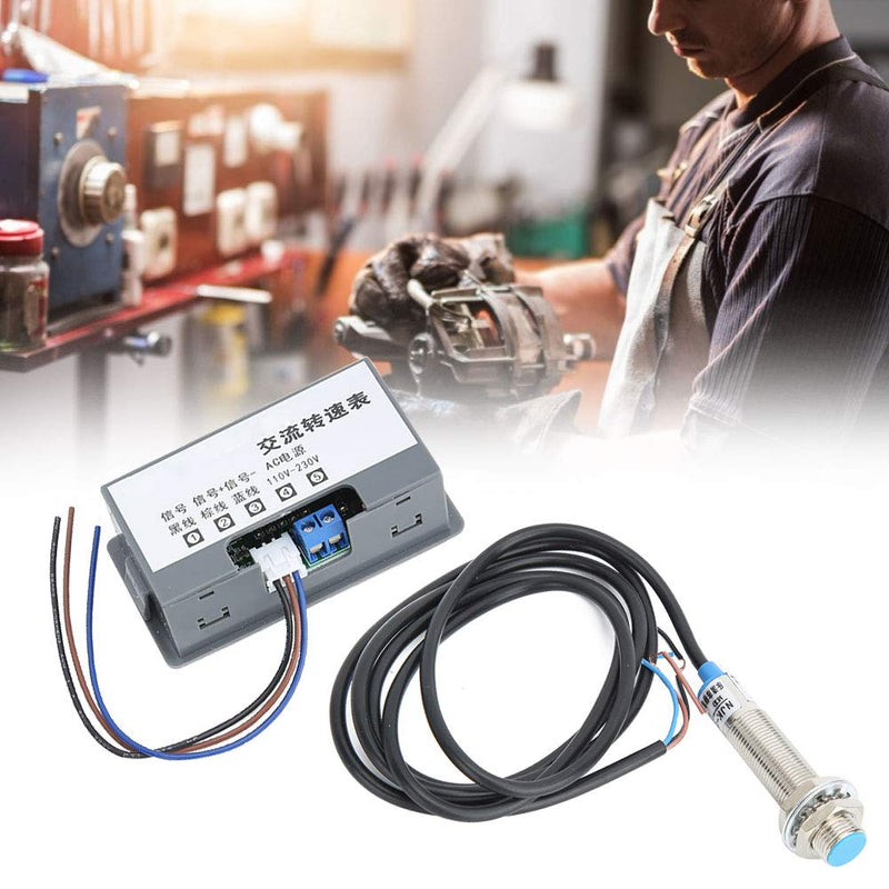 Digital Speedometer, Display, High Measurement, 220V AC, Tachometer, 4 Digit Tube and Detectors, Accuracy AC220V